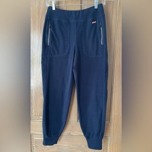 Sweaty Betty Navy Fleece Joggers, Size Small